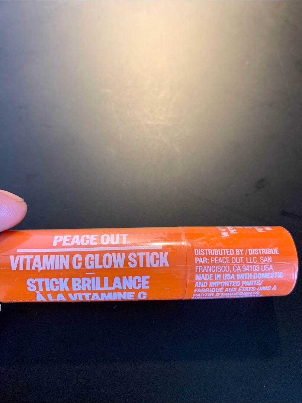 Peace Out Vitamin C Glow Stick - Bright Orange new